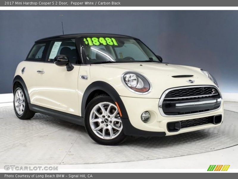 Pepper White / Carbon Black 2017 Mini Hardtop Cooper S 2 Door