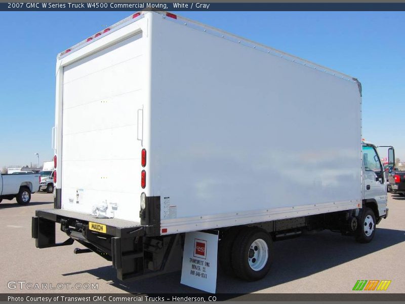 White / Gray 2007 GMC W Series Truck W4500 Commercial Moving