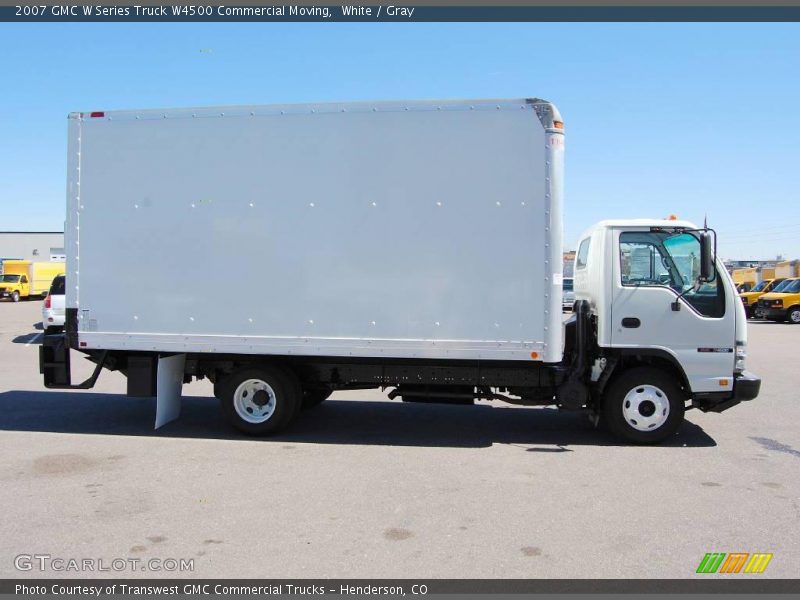 White / Gray 2007 GMC W Series Truck W4500 Commercial Moving