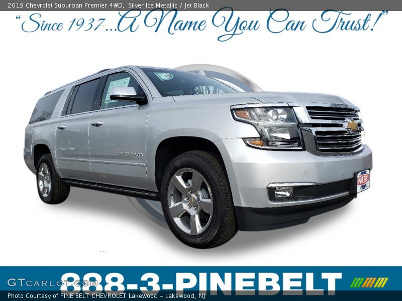 Silver Ice Metallic / Jet Black 2019 Chevrolet Suburban Premier 4WD