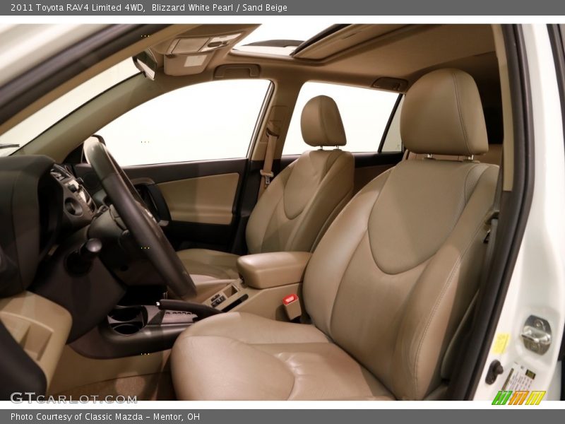 Blizzard White Pearl / Sand Beige 2011 Toyota RAV4 Limited 4WD
