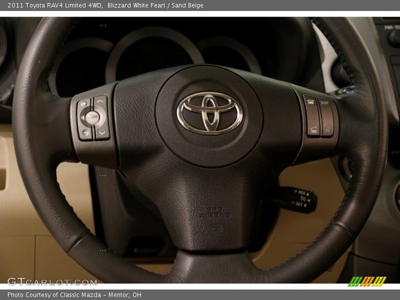 Blizzard White Pearl / Sand Beige 2011 Toyota RAV4 Limited 4WD