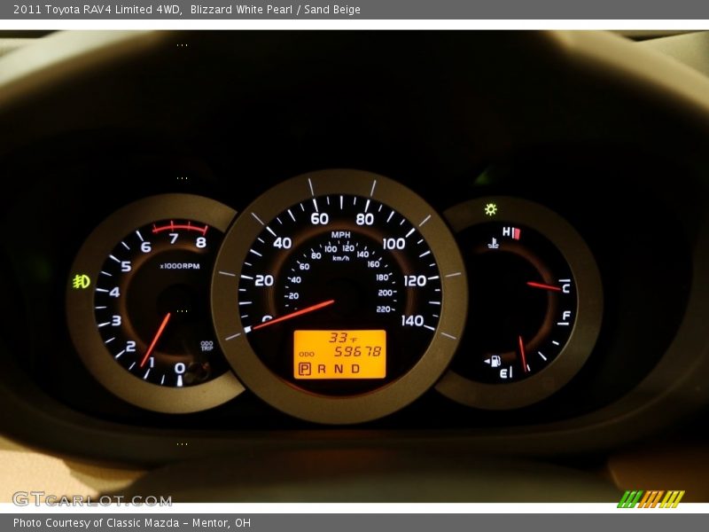 Blizzard White Pearl / Sand Beige 2011 Toyota RAV4 Limited 4WD