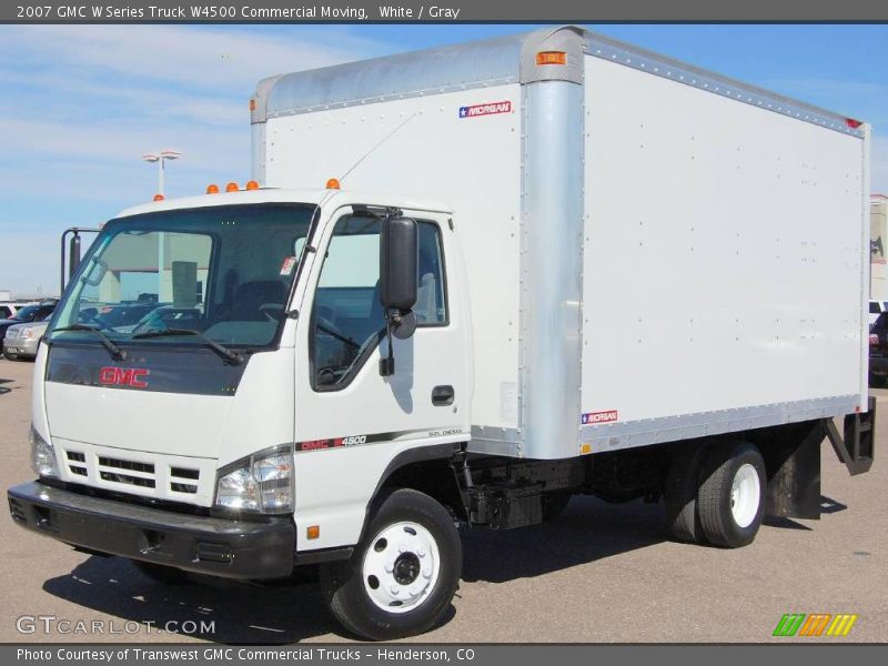 White / Gray 2007 GMC W Series Truck W4500 Commercial Moving