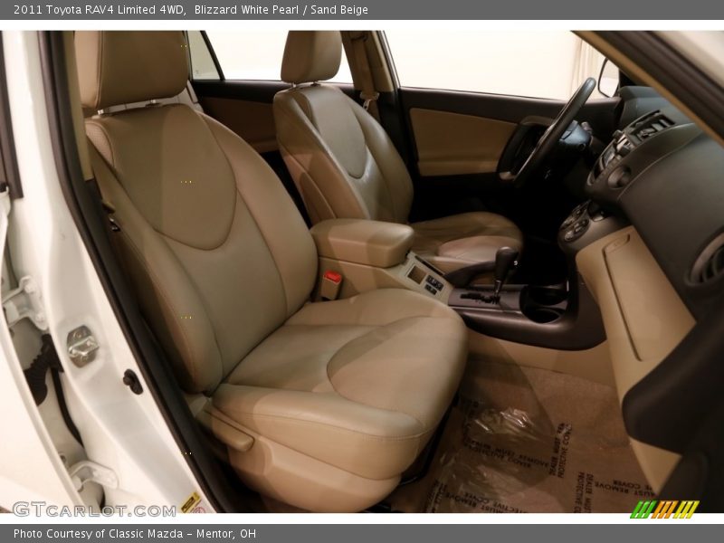 Blizzard White Pearl / Sand Beige 2011 Toyota RAV4 Limited 4WD