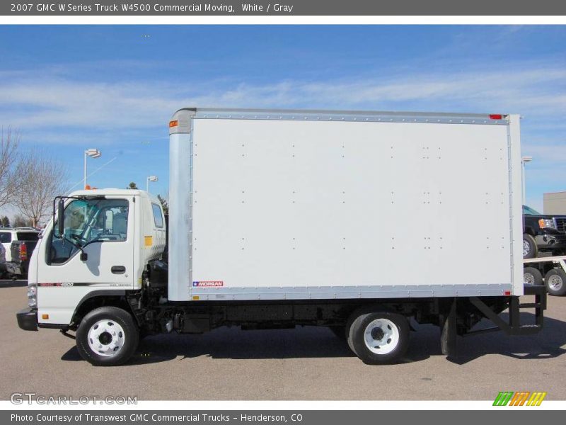 White / Gray 2007 GMC W Series Truck W4500 Commercial Moving