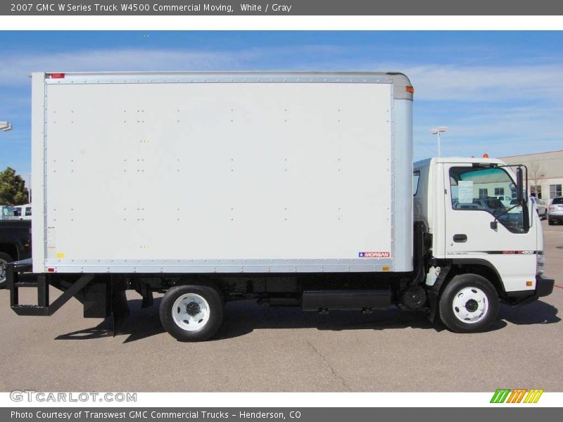 White / Gray 2007 GMC W Series Truck W4500 Commercial Moving