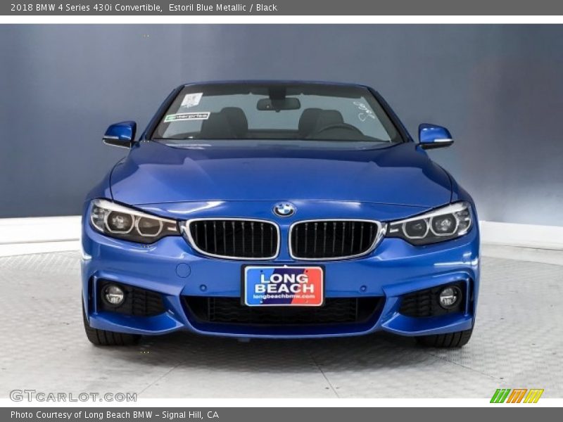 Estoril Blue Metallic / Black 2018 BMW 4 Series 430i Convertible