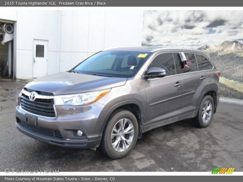 Predawn Gray Mica / Black 2015 Toyota Highlander XLE