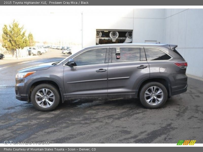Predawn Gray Mica / Black 2015 Toyota Highlander XLE