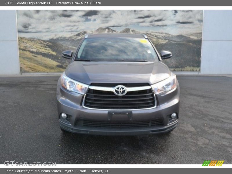 Predawn Gray Mica / Black 2015 Toyota Highlander XLE