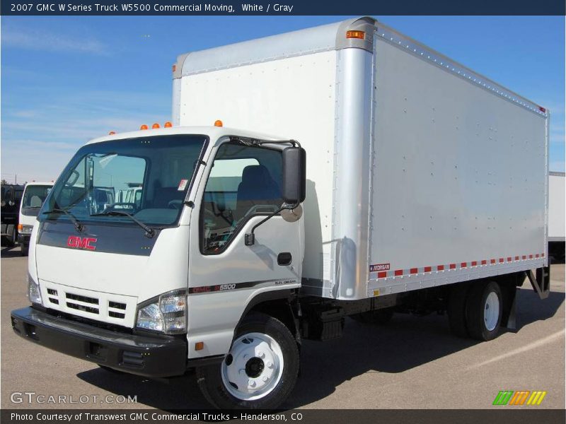 White / Gray 2007 GMC W Series Truck W5500 Commercial Moving