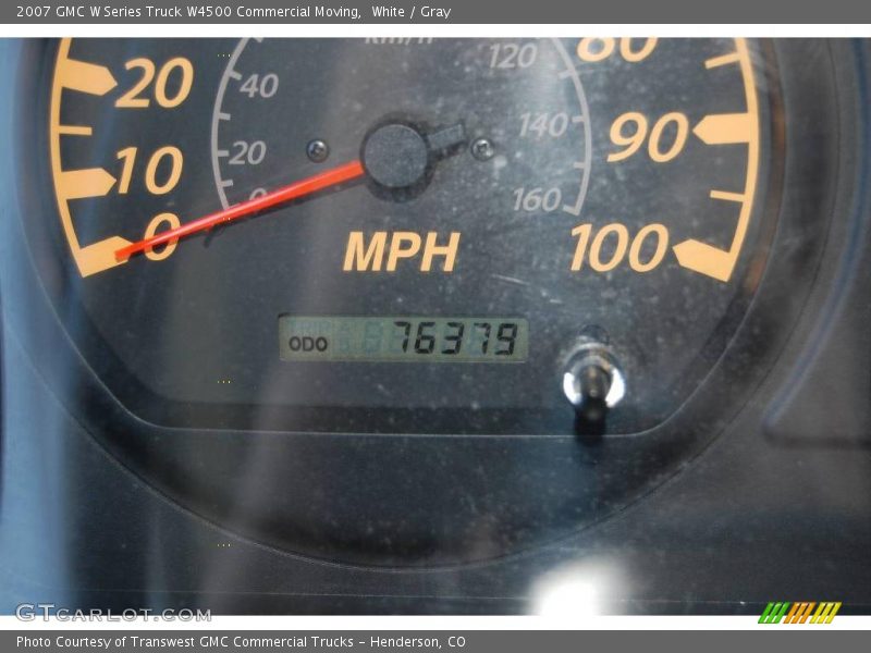 White / Gray 2007 GMC W Series Truck W4500 Commercial Moving