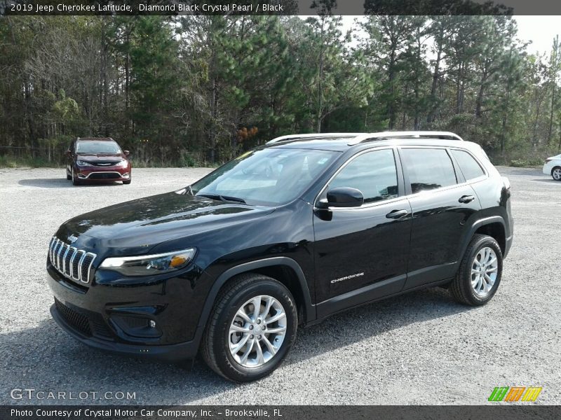 Diamond Black Crystal Pearl / Black 2019 Jeep Cherokee Latitude