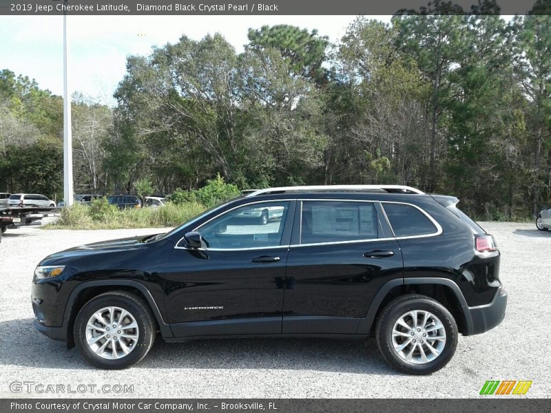Diamond Black Crystal Pearl / Black 2019 Jeep Cherokee Latitude