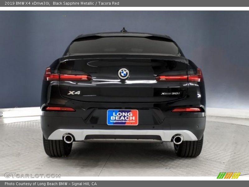 Black Sapphire Metallic / Tacora Red 2019 BMW X4 xDrive30i