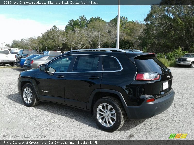 Diamond Black Crystal Pearl / Black 2019 Jeep Cherokee Latitude