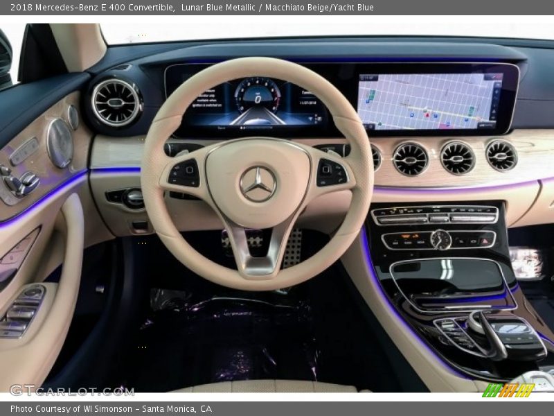 Lunar Blue Metallic / Macchiato Beige/Yacht Blue 2018 Mercedes-Benz E 400 Convertible