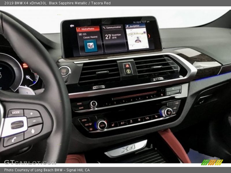 Black Sapphire Metallic / Tacora Red 2019 BMW X4 xDrive30i