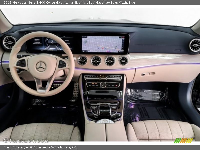 Lunar Blue Metallic / Macchiato Beige/Yacht Blue 2018 Mercedes-Benz E 400 Convertible