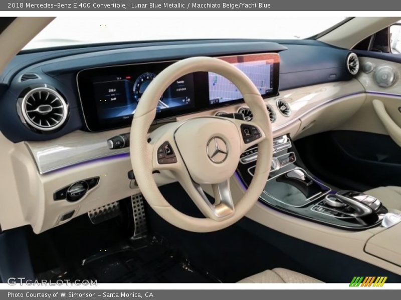 Lunar Blue Metallic / Macchiato Beige/Yacht Blue 2018 Mercedes-Benz E 400 Convertible