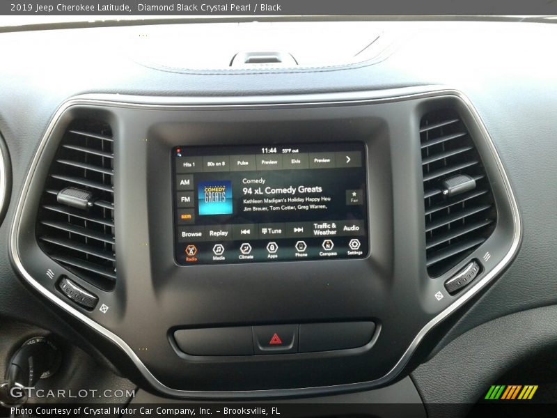 Diamond Black Crystal Pearl / Black 2019 Jeep Cherokee Latitude