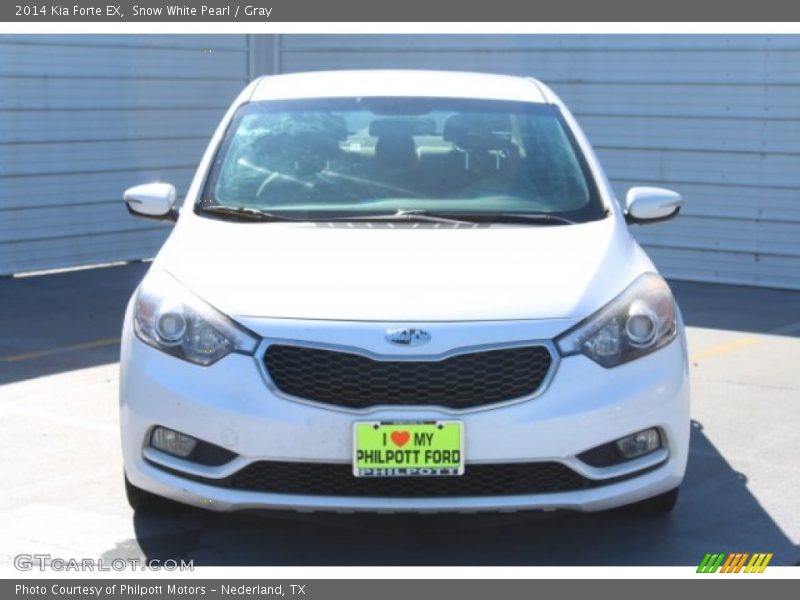 Snow White Pearl / Gray 2014 Kia Forte EX