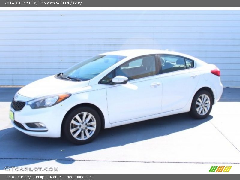 Snow White Pearl / Gray 2014 Kia Forte EX