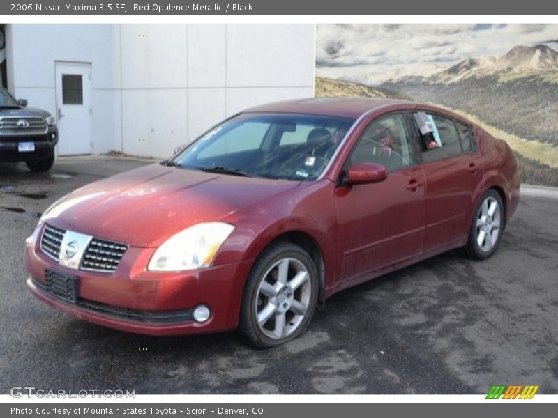 Red Opulence Metallic / Black 2006 Nissan Maxima 3.5 SE