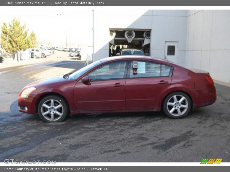 Red Opulence Metallic / Black 2006 Nissan Maxima 3.5 SE