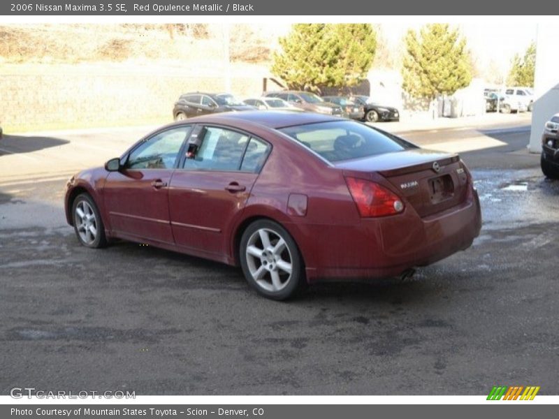 Red Opulence Metallic / Black 2006 Nissan Maxima 3.5 SE