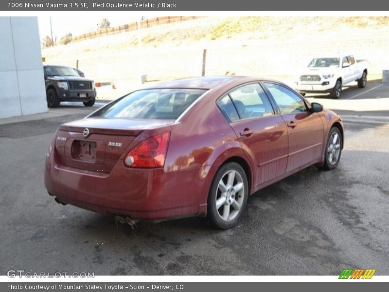 Red Opulence Metallic / Black 2006 Nissan Maxima 3.5 SE