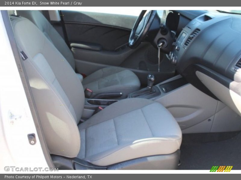 Snow White Pearl / Gray 2014 Kia Forte EX