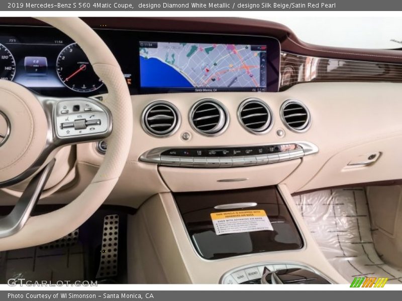 designo Diamond White Metallic / designo Silk Beige/Satin Red Pearl 2019 Mercedes-Benz S 560 4Matic Coupe