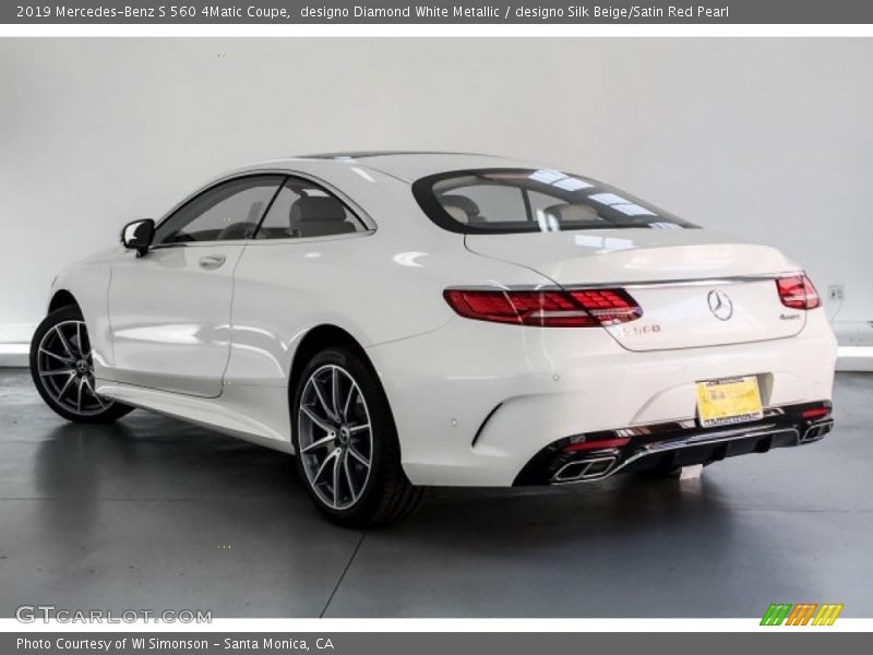 designo Diamond White Metallic / designo Silk Beige/Satin Red Pearl 2019 Mercedes-Benz S 560 4Matic Coupe