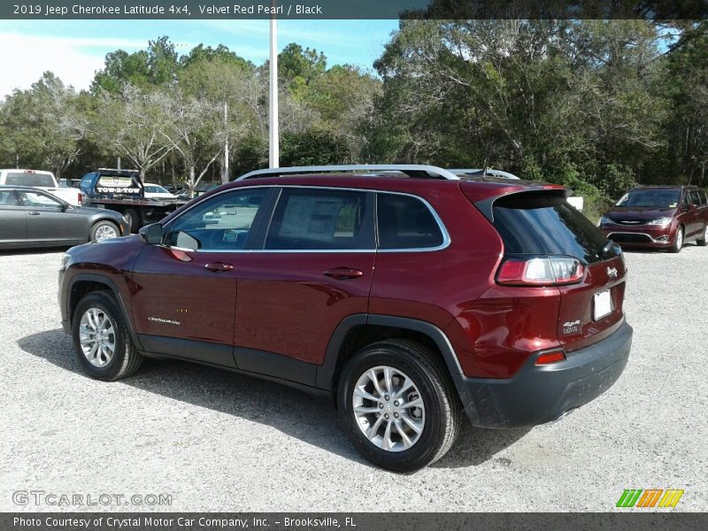Velvet Red Pearl / Black 2019 Jeep Cherokee Latitude 4x4