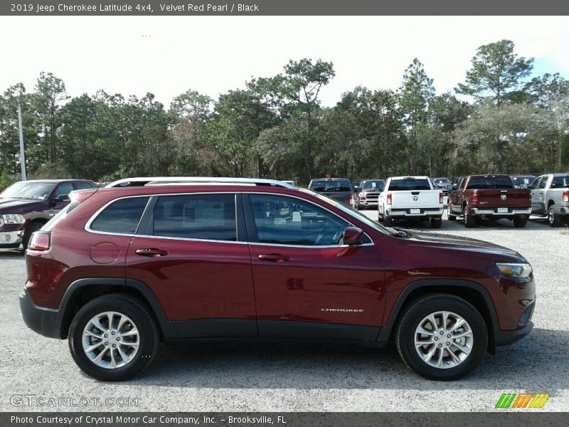 Velvet Red Pearl / Black 2019 Jeep Cherokee Latitude 4x4