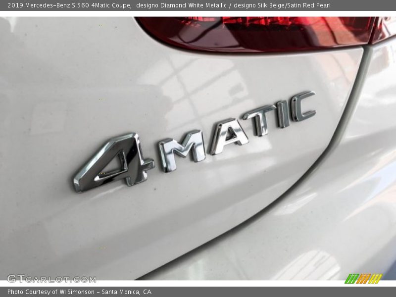 designo Diamond White Metallic / designo Silk Beige/Satin Red Pearl 2019 Mercedes-Benz S 560 4Matic Coupe