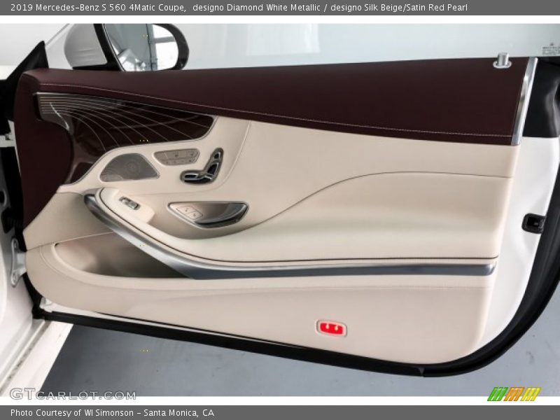 designo Diamond White Metallic / designo Silk Beige/Satin Red Pearl 2019 Mercedes-Benz S 560 4Matic Coupe
