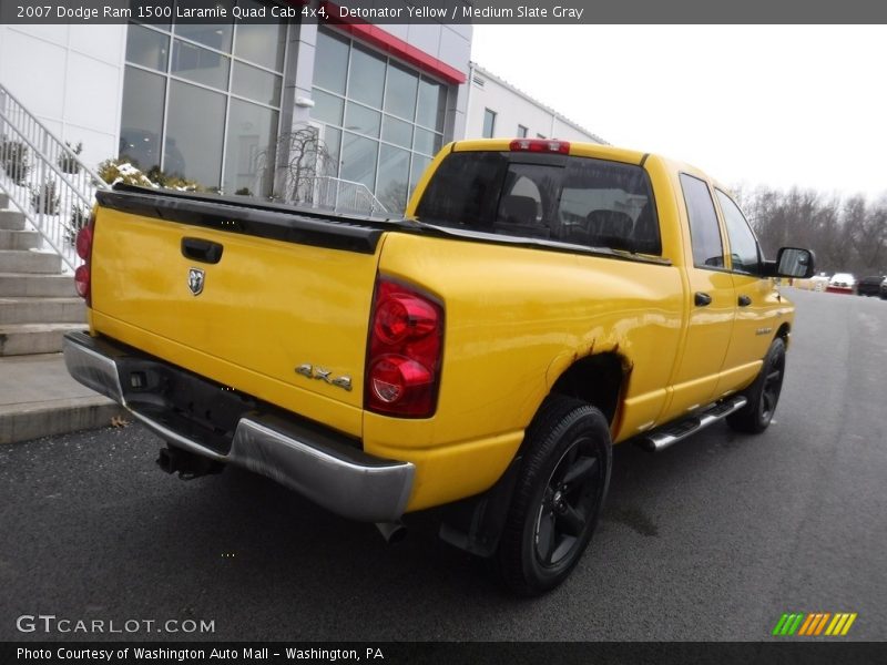 Detonator Yellow / Medium Slate Gray 2007 Dodge Ram 1500 Laramie Quad Cab 4x4