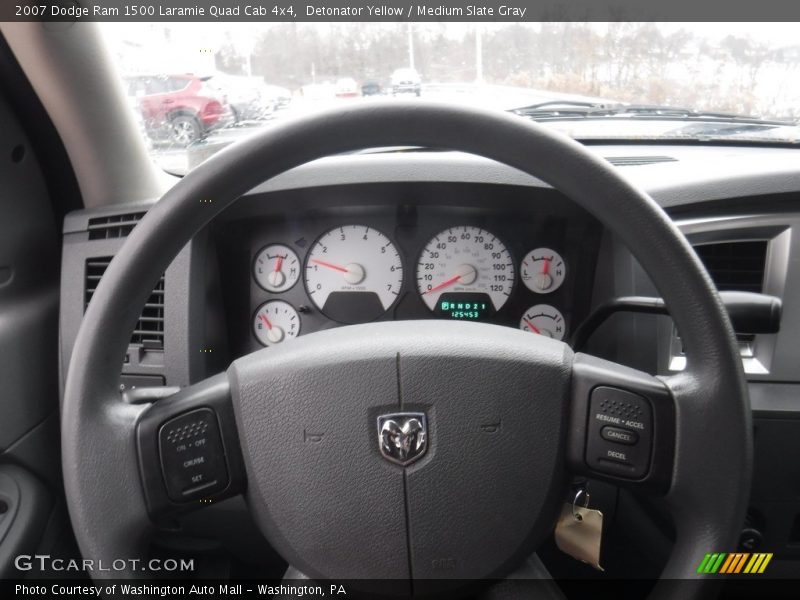 Detonator Yellow / Medium Slate Gray 2007 Dodge Ram 1500 Laramie Quad Cab 4x4