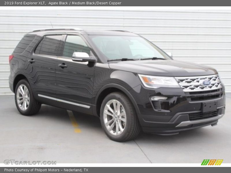 Agate Black / Medium Black/Desert Copper 2019 Ford Explorer XLT