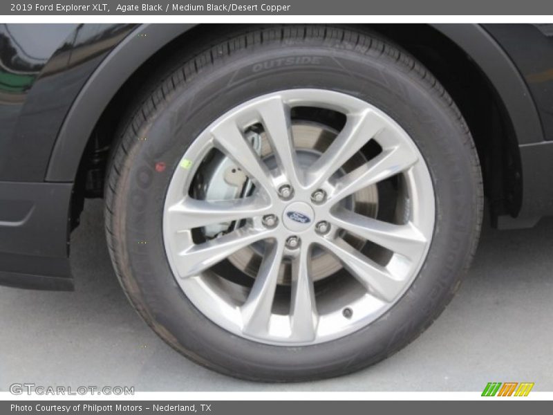 Agate Black / Medium Black/Desert Copper 2019 Ford Explorer XLT