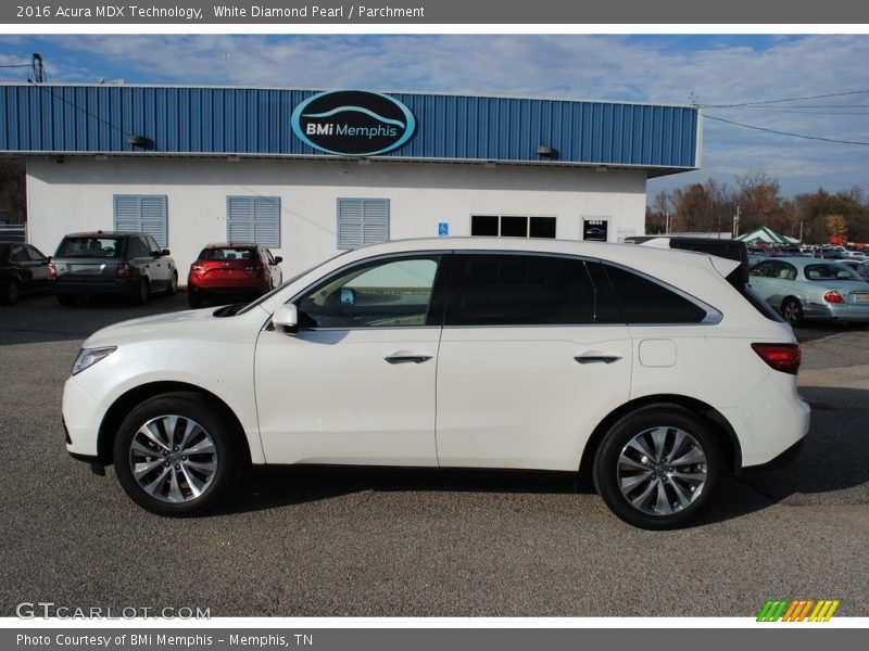 White Diamond Pearl / Parchment 2016 Acura MDX Technology
