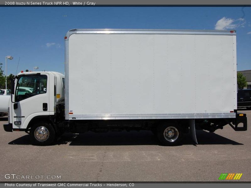 White / Gray 2008 Isuzu N Series Truck NPR HD