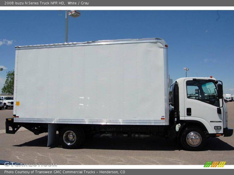 White / Gray 2008 Isuzu N Series Truck NPR HD
