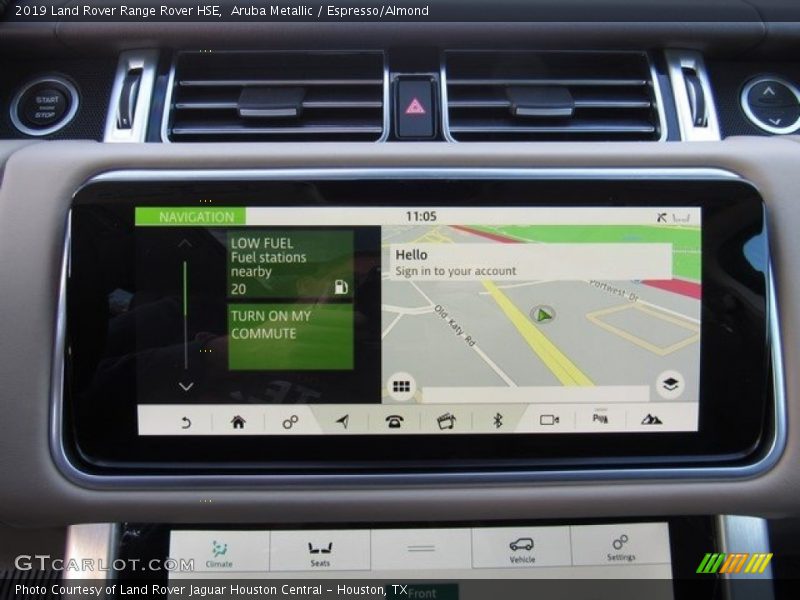 Navigation of 2019 Range Rover HSE