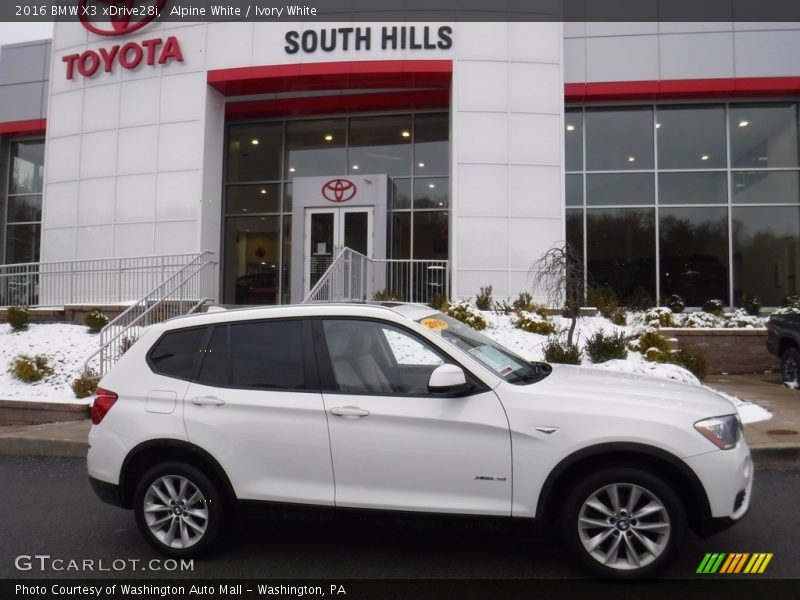 Alpine White / Ivory White 2016 BMW X3 xDrive28i