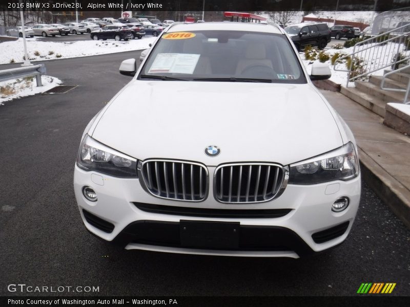 Alpine White / Ivory White 2016 BMW X3 xDrive28i
