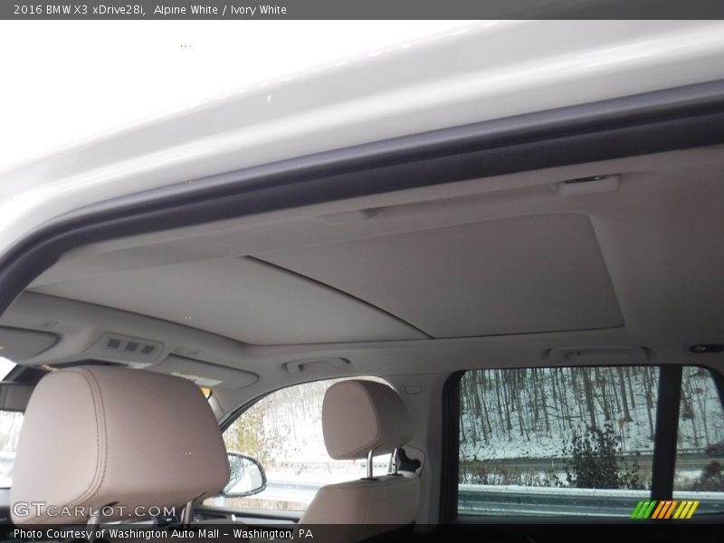 Alpine White / Ivory White 2016 BMW X3 xDrive28i